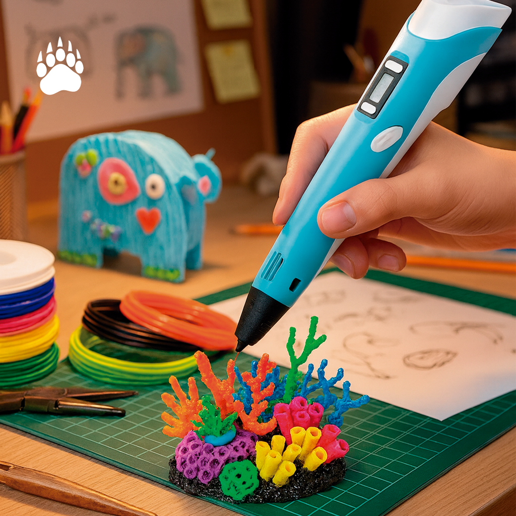 Lapiz de Impresión 3D Bigan™ + Filamentos y Plantilla Imprimible de Regalo