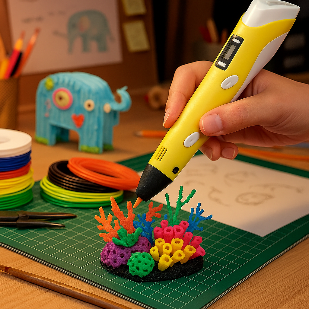 Lapiz de Impresión 3D Bigan™ + Filamentos y Plantilla Imprimible de Regalo