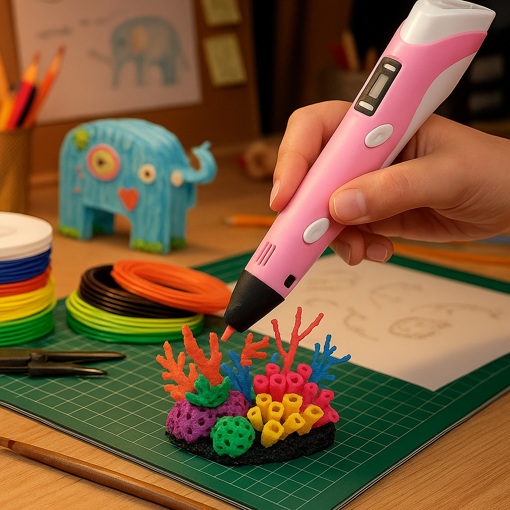 Lapiz de Impresión 3D Bigan™ + Filamentos y Plantilla Imprimible de Regalo