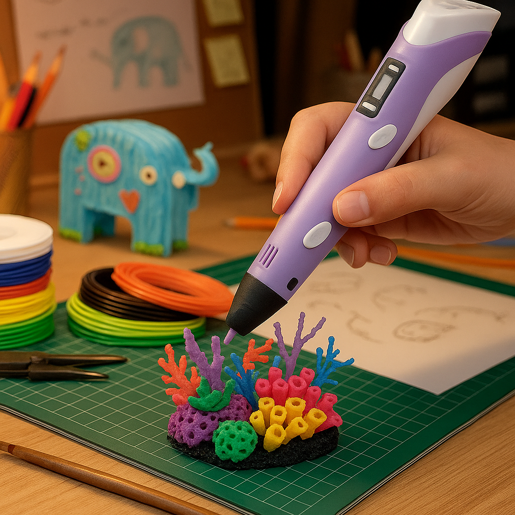 Lapiz de Impresión 3D Bigan™ + Filamentos y Plantilla Imprimible de Regalo