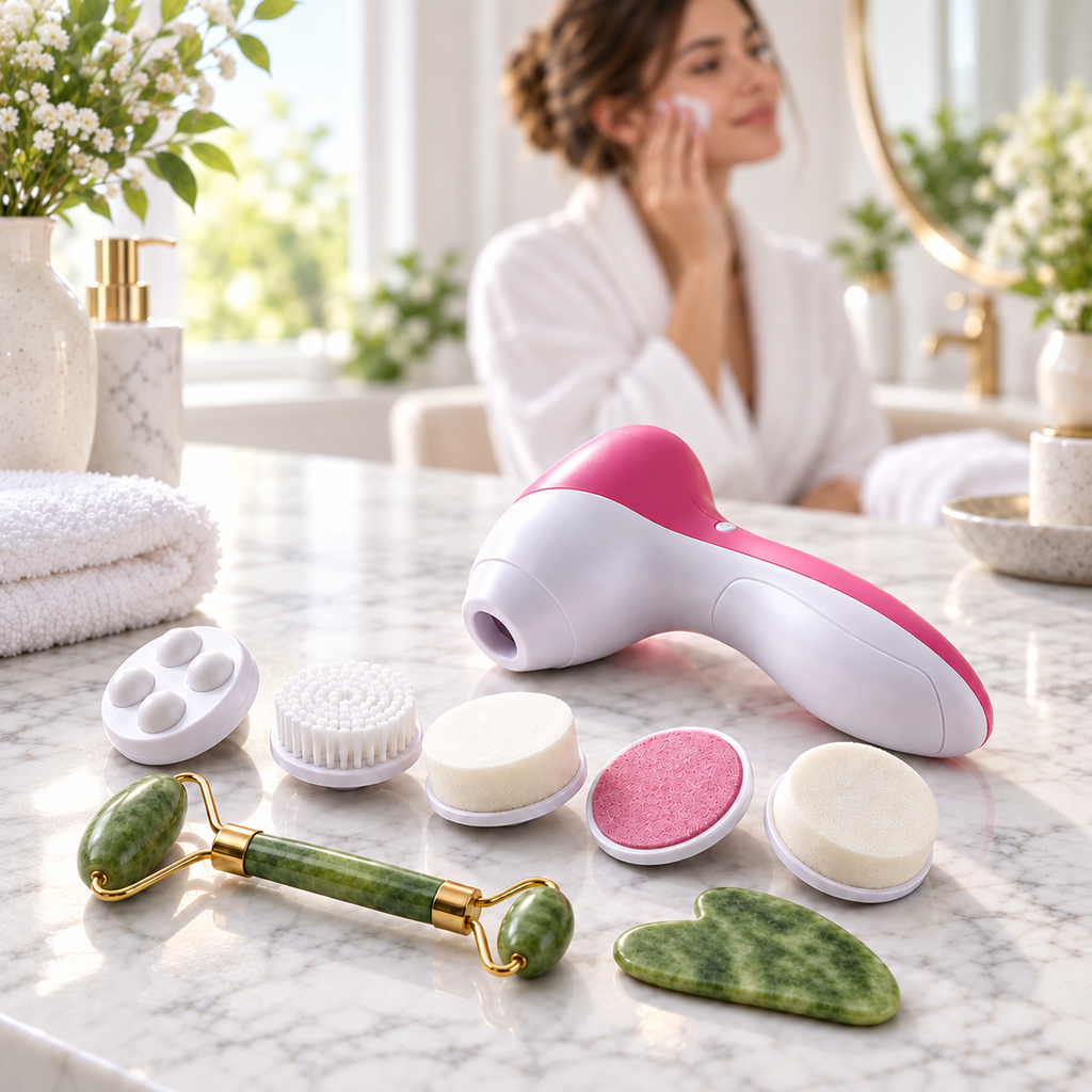Cepillo Facial 5 en 1 Bígan™ + Kit de Jade de Regalo!