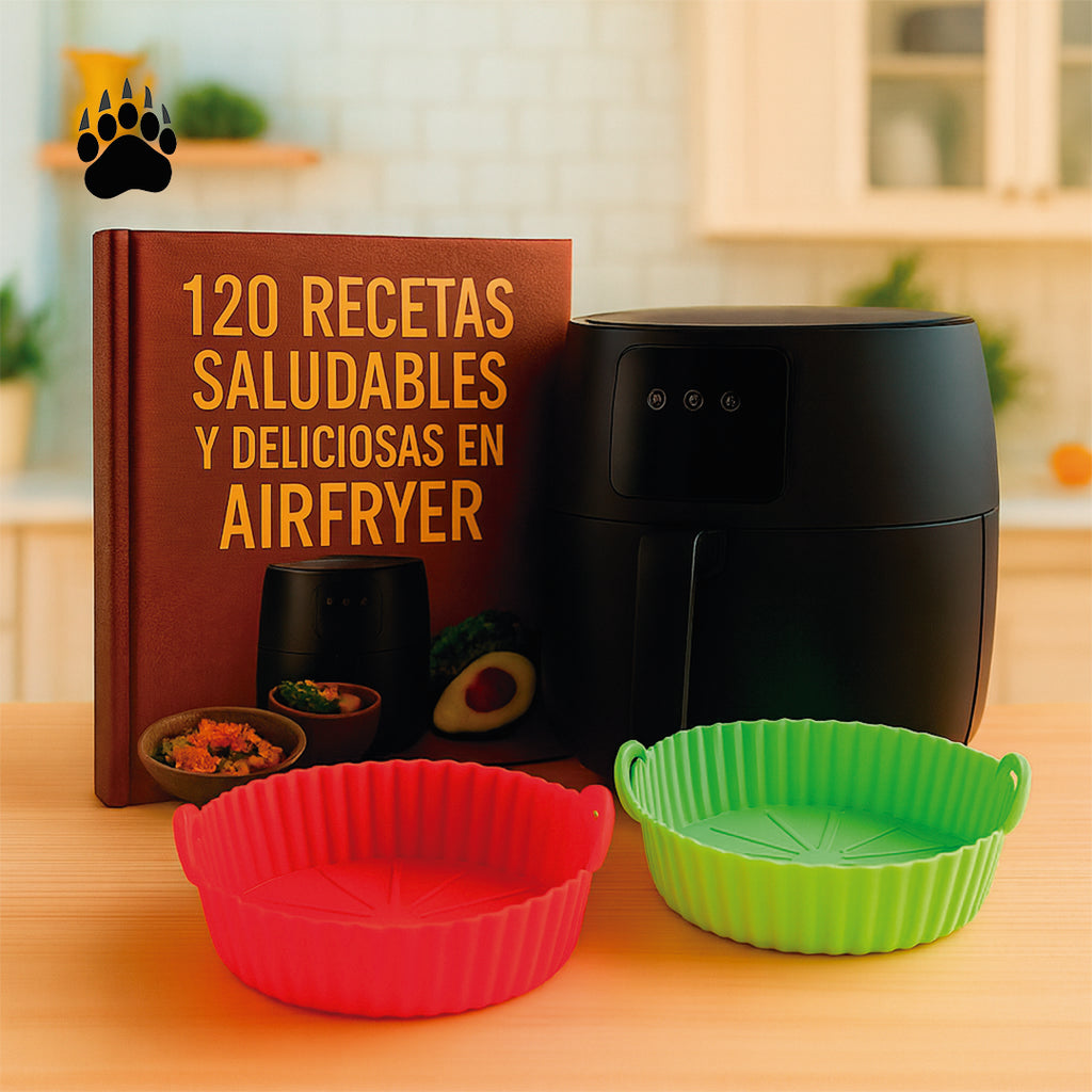 Pack 2 Bandejas de Silicona para Freidora de Aire Bigan™ + Recetario Digital de Regalo